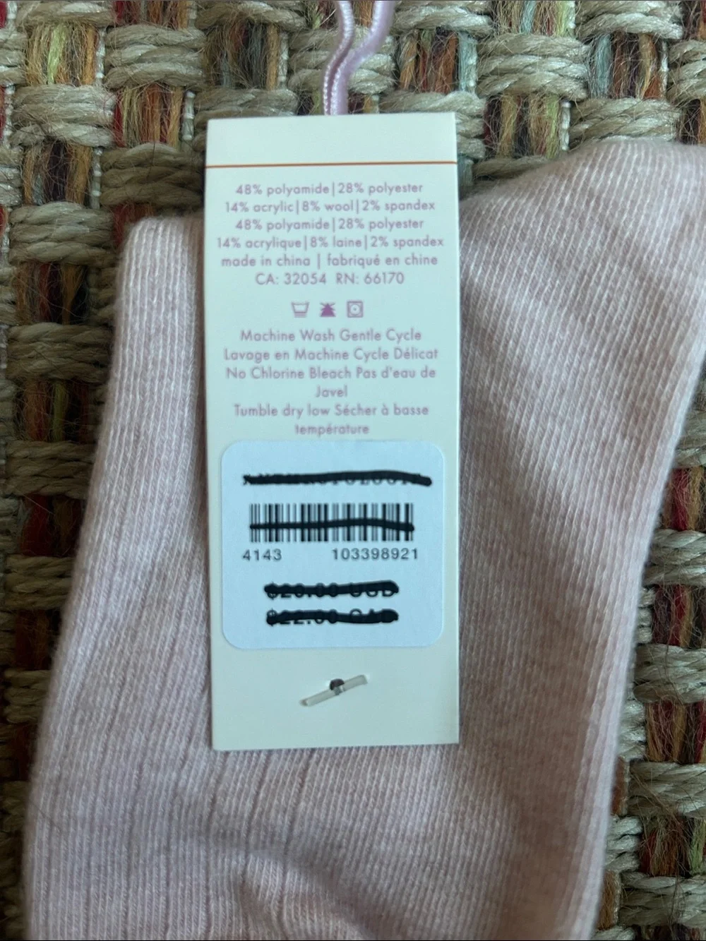 Light Pink Ribbed Knee-High Socks by